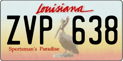 LA license plate ZVP638