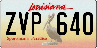 LA license plate ZVP640