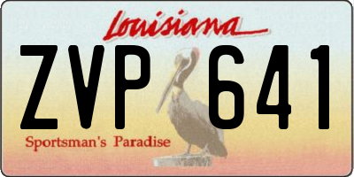 LA license plate ZVP641