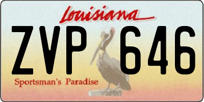 LA license plate ZVP646