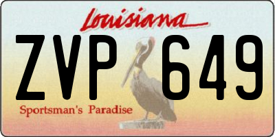 LA license plate ZVP649