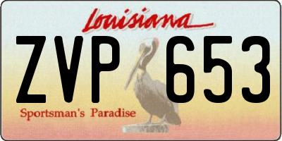 LA license plate ZVP653