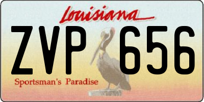 LA license plate ZVP656