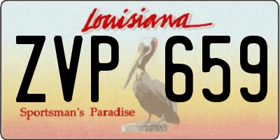 LA license plate ZVP659