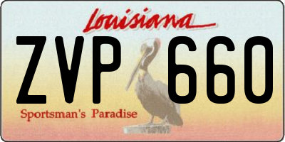 LA license plate ZVP660