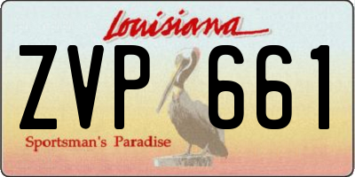 LA license plate ZVP661