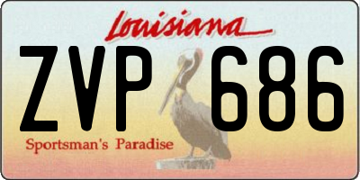 LA license plate ZVP686
