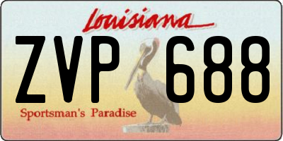 LA license plate ZVP688