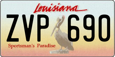 LA license plate ZVP690