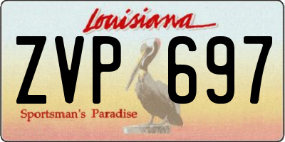 LA license plate ZVP697