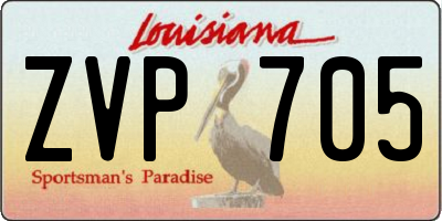 LA license plate ZVP705