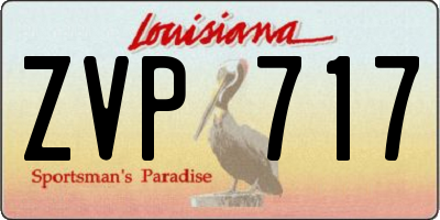 LA license plate ZVP717
