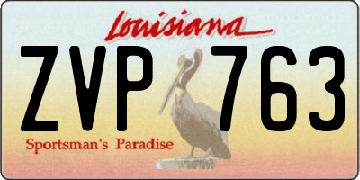 LA license plate ZVP763