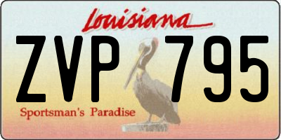 LA license plate ZVP795