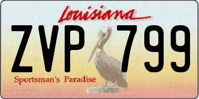 LA license plate ZVP799