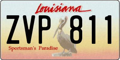 LA license plate ZVP811