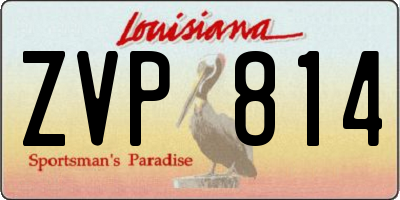 LA license plate ZVP814