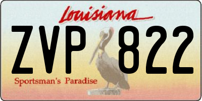 LA license plate ZVP822