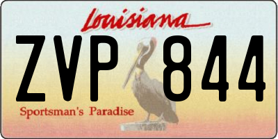 LA license plate ZVP844