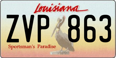 LA license plate ZVP863