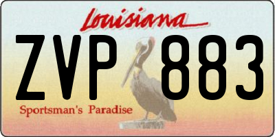 LA license plate ZVP883