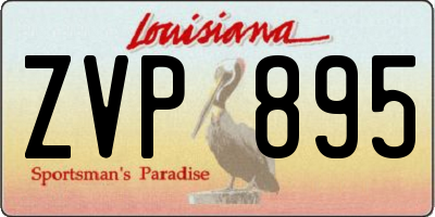 LA license plate ZVP895
