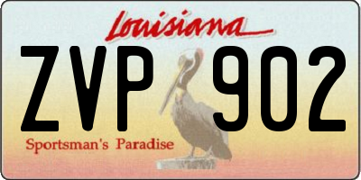 LA license plate ZVP902