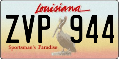 LA license plate ZVP944