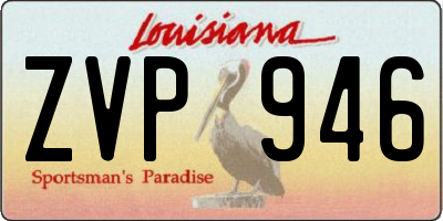 LA license plate ZVP946
