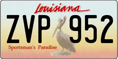 LA license plate ZVP952