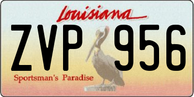 LA license plate ZVP956