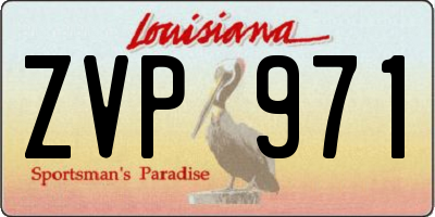 LA license plate ZVP971