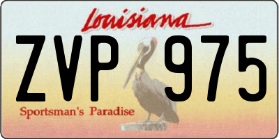 LA license plate ZVP975