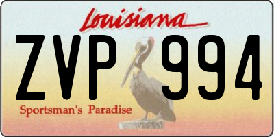 LA license plate ZVP994