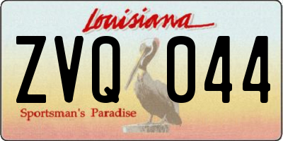 LA license plate ZVQ044