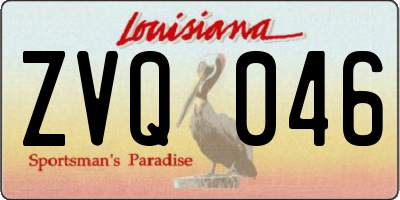 LA license plate ZVQ046