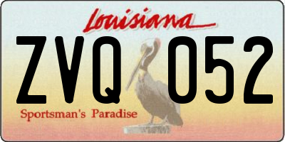 LA license plate ZVQ052