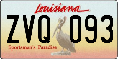 LA license plate ZVQ093
