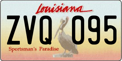 LA license plate ZVQ095