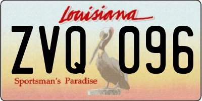 LA license plate ZVQ096