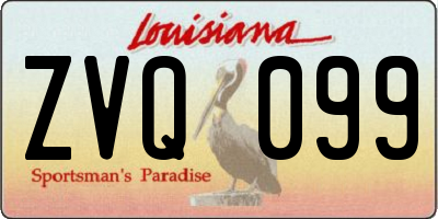 LA license plate ZVQ099