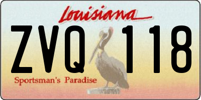 LA license plate ZVQ118
