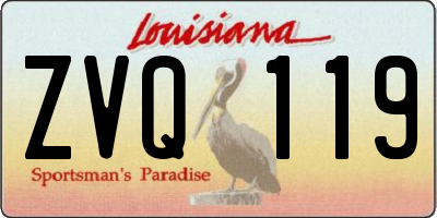 LA license plate ZVQ119