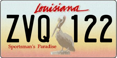 LA license plate ZVQ122