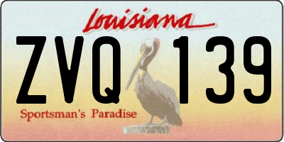 LA license plate ZVQ139