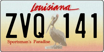 LA license plate ZVQ141