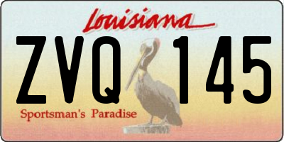LA license plate ZVQ145