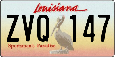 LA license plate ZVQ147