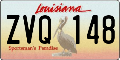 LA license plate ZVQ148