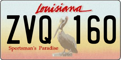 LA license plate ZVQ160
